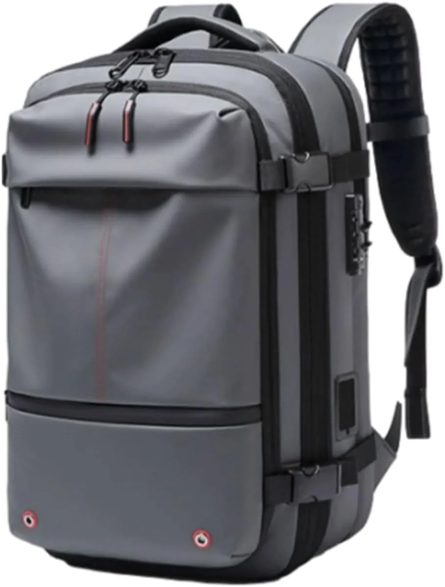 Spacevac Pro Backpack, Space Vac Pro Backpack, 60l Expandable Vacuum Compression Backpacks for Airplane Carry on Size (Gray-A)