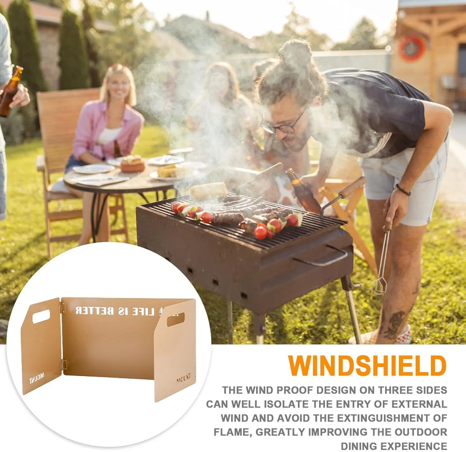 Stove Windscreen - Camping Stove Burner Windshield, Camping Stove Windshield | Folding Stove Wind Shield, Butanee Burner Windshield, Windshield Burner Stoves with Carrying Bag Wind Protection for Camp