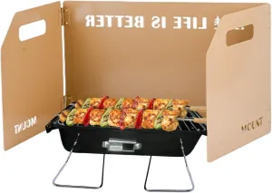 Stove Windscreen - Camping Stove Burner Windshield, Camping Stove Windshield | Folding Stove Wind Shield, Butanee Burner Windshield, Windshield Burner Stoves with Carrying Bag Wind Protection for Camp