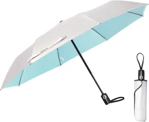 Sun Umbrella for Travel UPF 50  UV Protection 46 Inch Windproof Auto Open/Close, Sun Blocking & Rainproof Compact Umbrella for Men and Women
