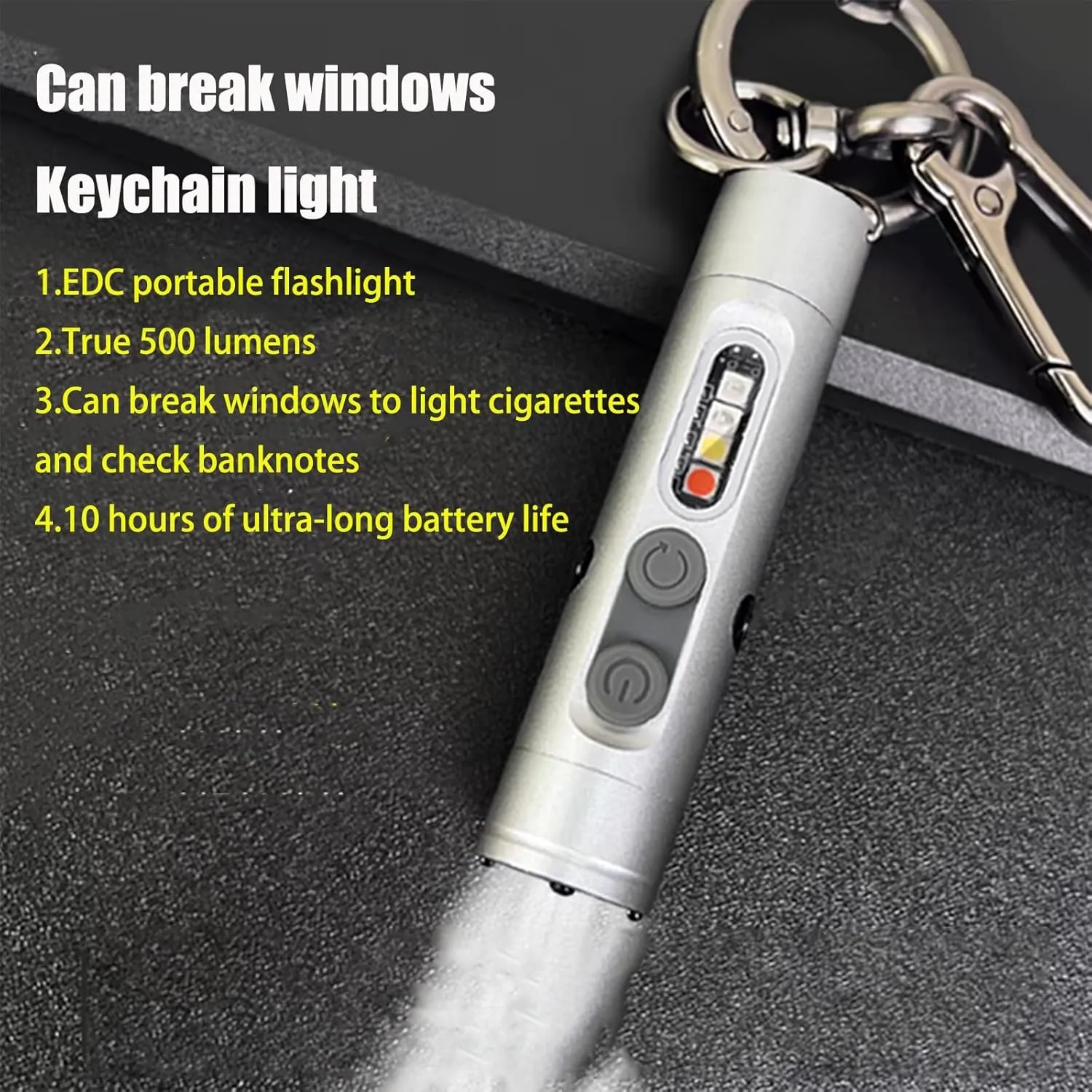Taclite Mini – The Everyday Micro Tool, Taclite, Rechargeable Fire Starter Tool, LED Magnetic Super Bright Tactical Flashlight with Hat Clip for Camping, Hiking, Work(Silver Non-Fire Type)