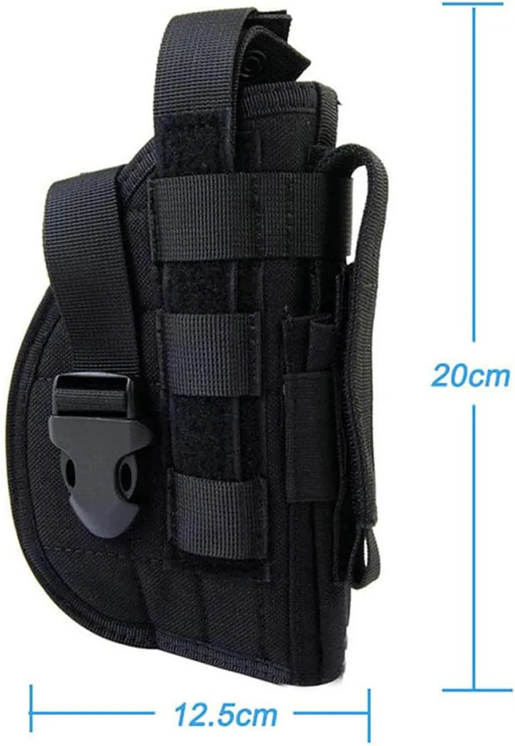 Tactical Adjustable Pistol Holster, Universal Molle Belt Gun Holsters with Magazine Pouch for M1911 G17 G18 G19 G26