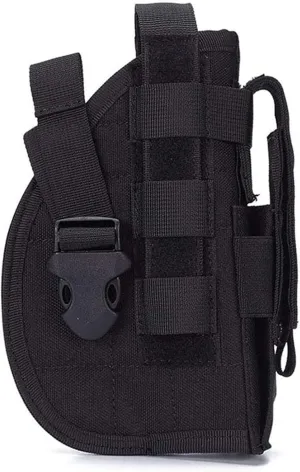 Tactical Adjustable Pistol Holster, Universal Molle Belt Gun Holsters with Magazine Pouch for M1911 G17 G18 G19 G26