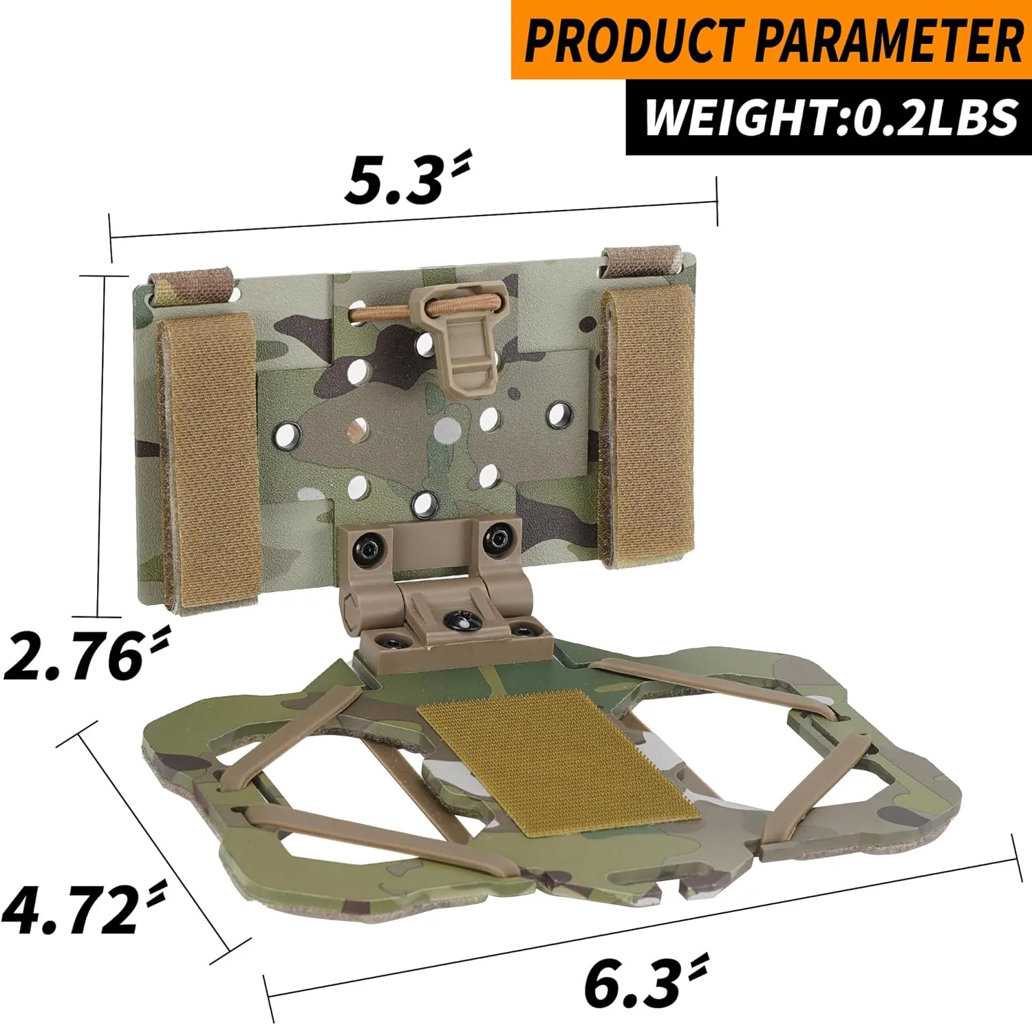 Tactical MOLLE Phone Holder for Plate Carrier Accessories - Fits 4.7"-6.4" Smartphones - Secure Chest Mount for Hunting & Tactical Gear, Camera-Compatible Design