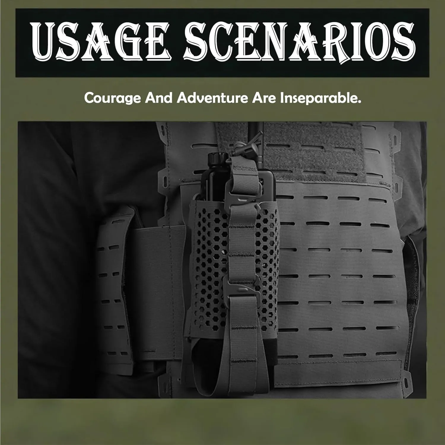 Tactical Multi-Function Radio Pouch with Adjustable G-Hooks, MOLLE-Compatible for Walkie-Talkies, GPS and Tactical Gear, Airsoft Hunting Outdoor Use