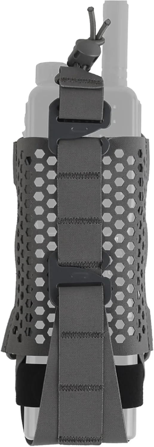 Tactical Multi-Function Radio Pouch with Adjustable G-Hooks, MOLLE-Compatible for Walkie-Talkies, GPS and Tactical Gear, Airsoft Hunting Outdoor Use