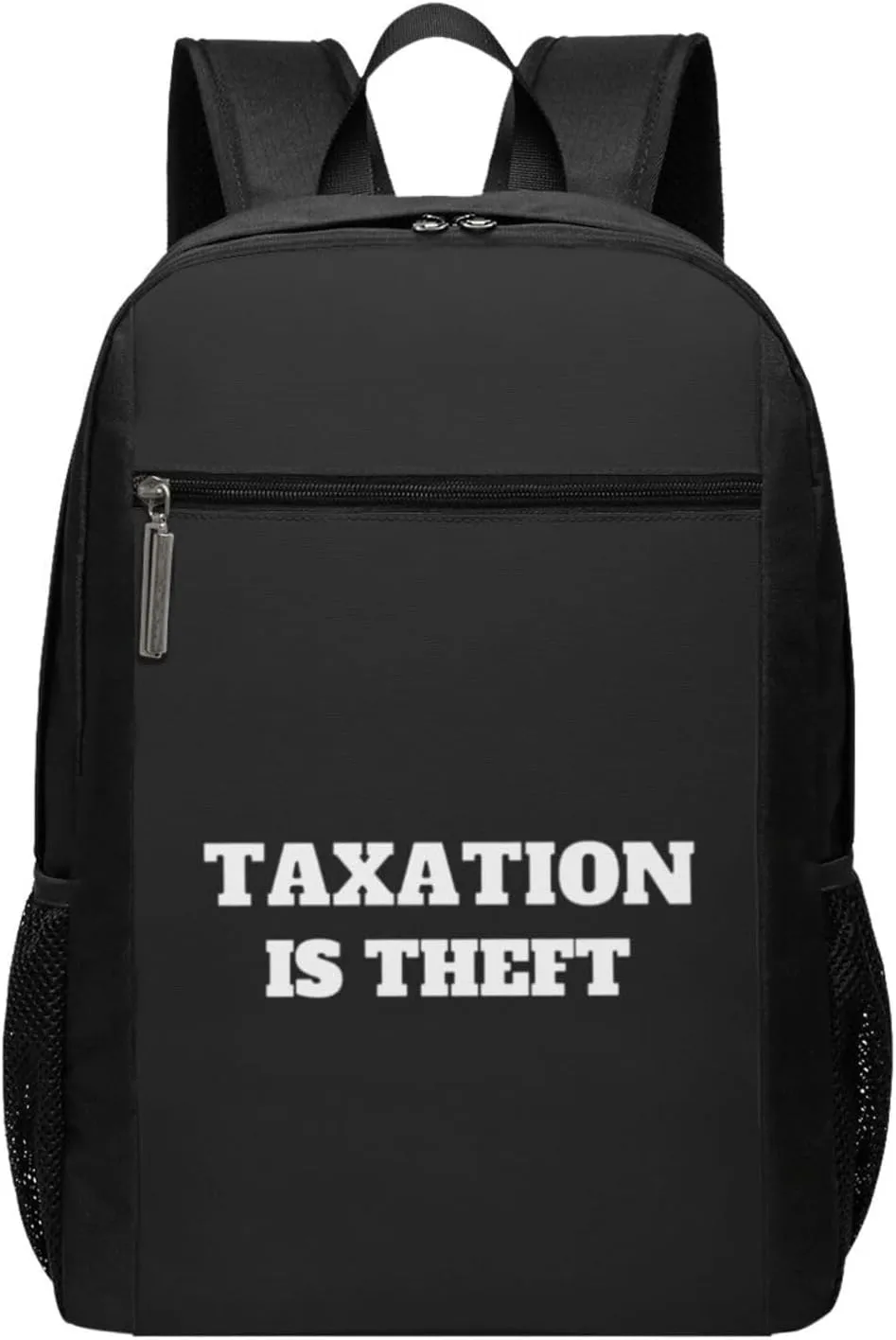 Taxation Is Theft Travel Laptop Backpack, Business Anti Theft Slim Sturdy Laptops Backpacks, College Computer Bag Gift for Men & Women Fits 17 Inch Notebook,Black