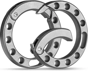 Titanium Round Keychain Carabiner Clip,Quick Release Keychain for Men, Key Chain Clip with Key Rings