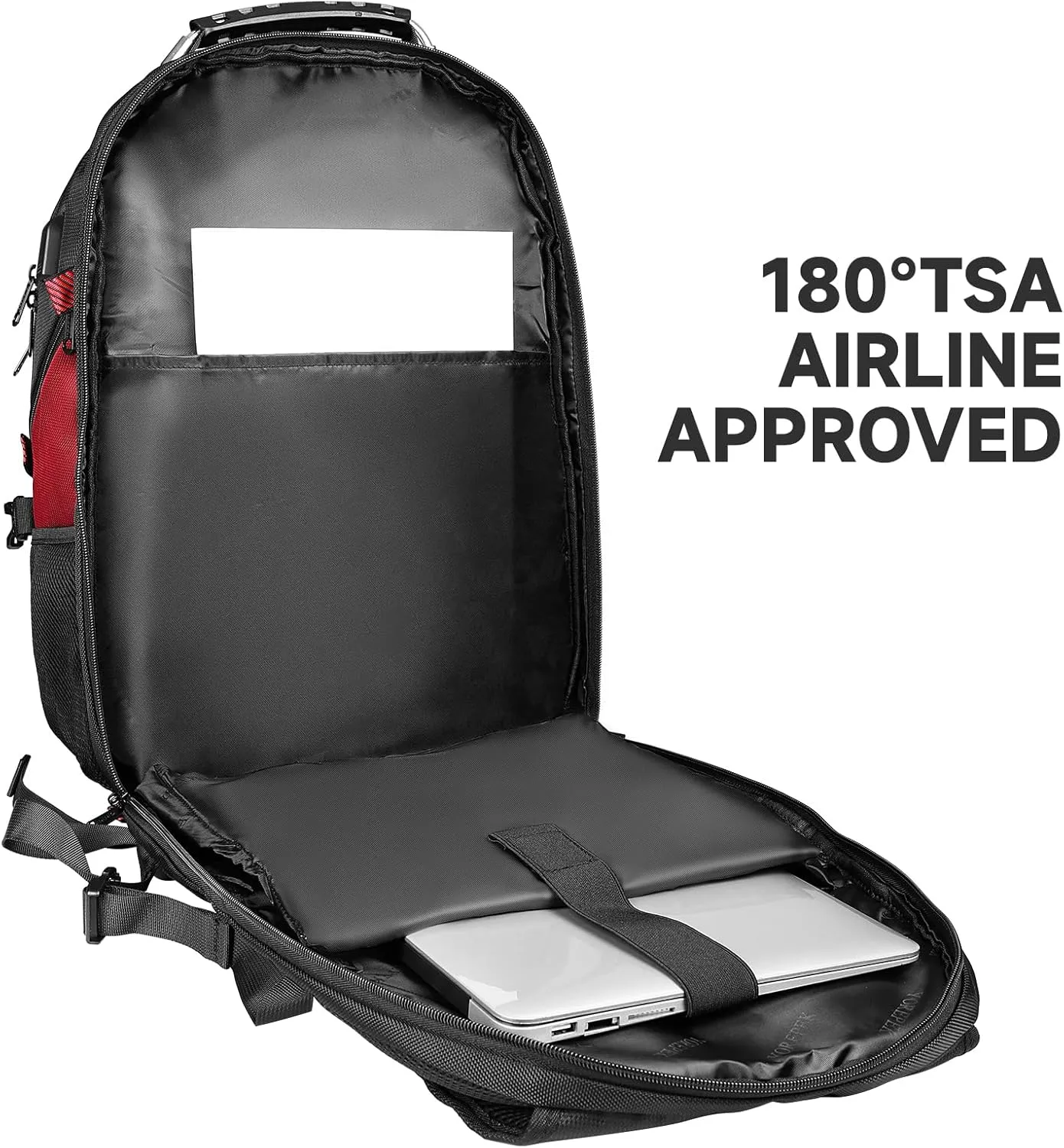 Travel Backpack for Men, 17.3 Inch Large Laptop Backpacks for Women, Large Capacity Laptop Computer College Backpack TSA Airline Approved Business Bag, Red