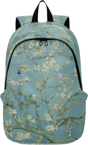 Travel Backpack Laptop Backpack College Computer Bag Gift Van Gogh Almond Blossom for Men & Women