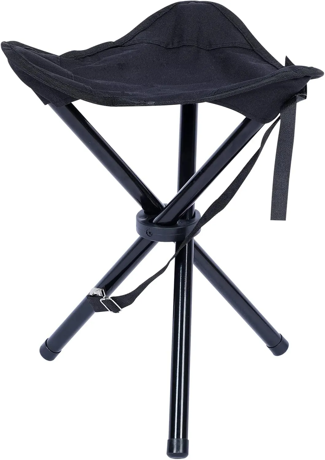 Tripod Chair Outdoor Camping Stool Portable Folding Chair for Adults Double Layer 600D Oxford Steel Tube 132LBS Capacity Hiking Fishing Picnic Sports