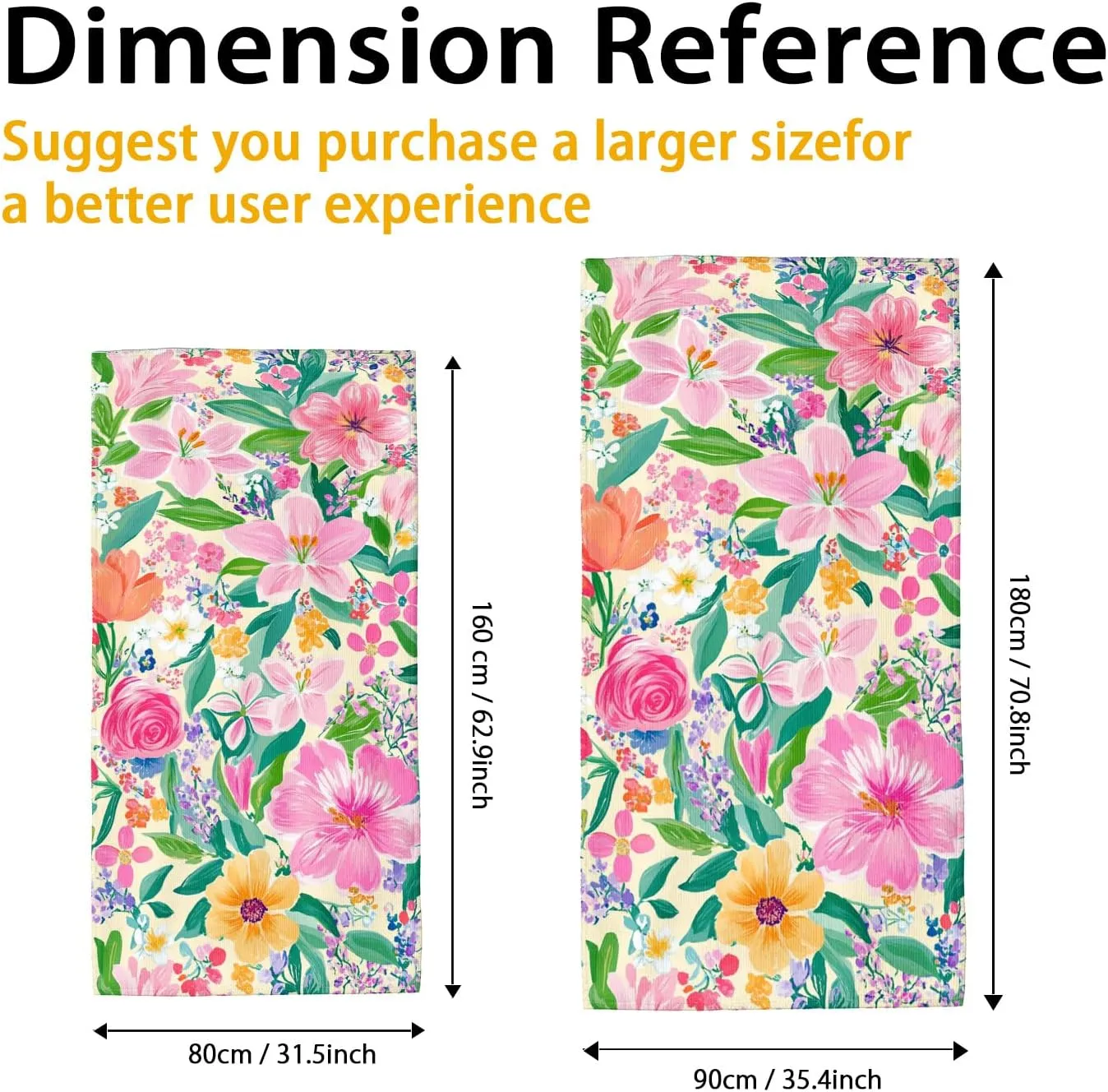 Tropical Floral Microfiber Beach Towel Peach Hibiscus Botanical Print Quick Dry Absorbent Sand Free Lightweight Beach Blanket Vacation Picnic Essential 62x31 Inch
