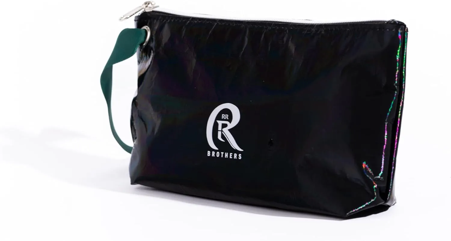 Tyvek Makeup Bag-Water Resistant Travel Pouch with Wrist Strap-Lightweight& Eco-Friendly Cosmetic Organizer for Women