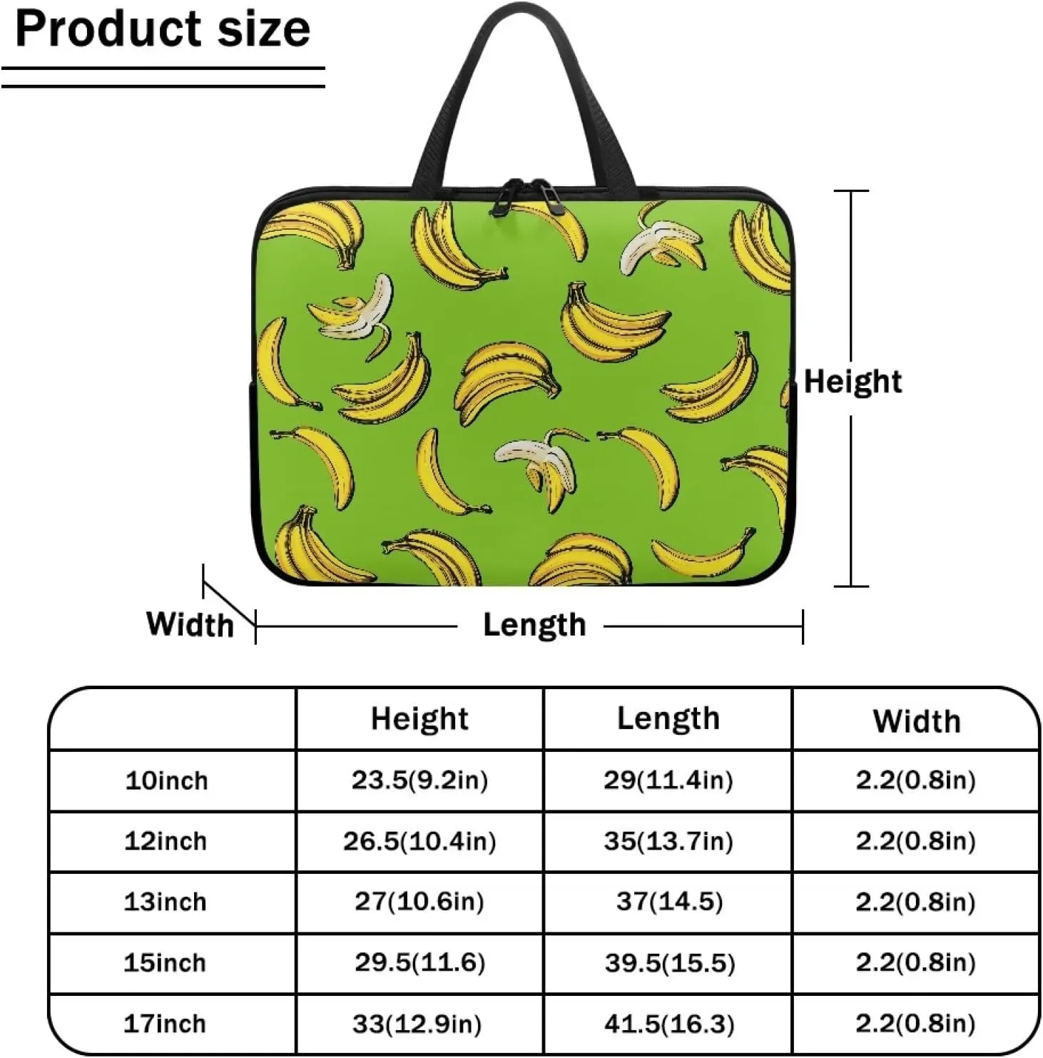 Uasibuni Laptop Sleeve Case with Handle for 14/15.6/ 17In Laptop,Laptop Case Cover Cute Laptop Bag for Women Men