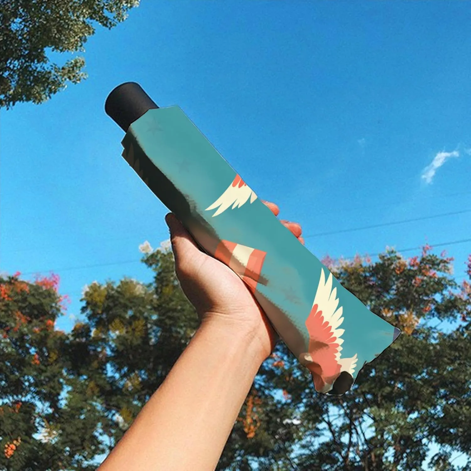 umbrella Travel Umbrella Anti-UV Umbrellas Strong Compact Umbrella,8 Reinforced Fiberglass Ribs Ergonomic Handle,for Men and Women