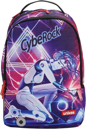UNIKER Graffiti Backpack Robot Girl,Casual Daypack,Designer Laptop Backpack for 15.6 Inch Laptop,College Backpack,Cool Graphic Bookbag