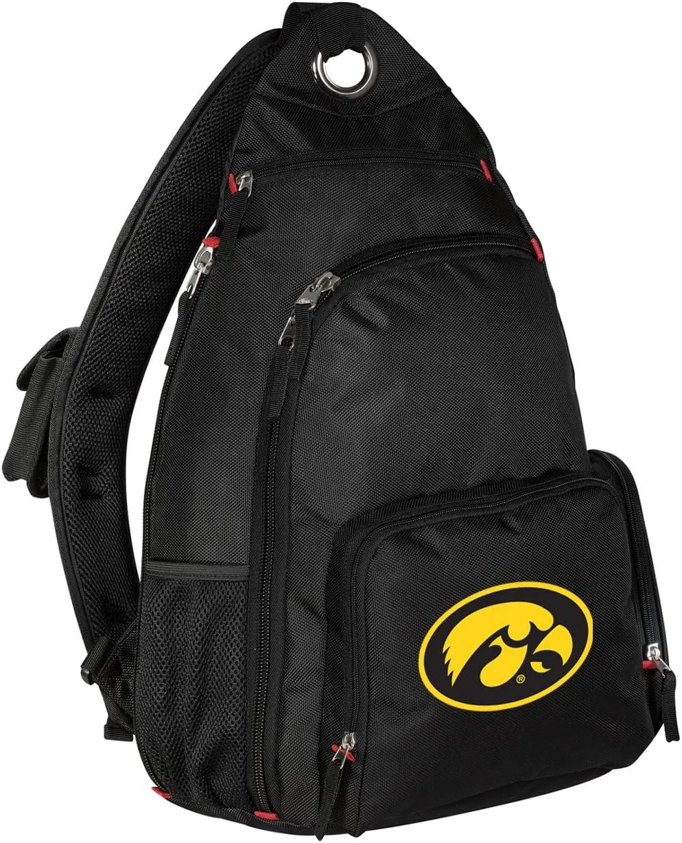 University of Iowa Backpack Single Strap Iowa Hawkeyes Sling Backpack