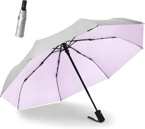 UPF50 Sun Umbrella Automatic Rainproof, Sunscreen, UV Protection, Folding, Thermal Insulation, Cooling, Windproof Travel Umbrella，all-weather umbrella，Dual use of rain and light