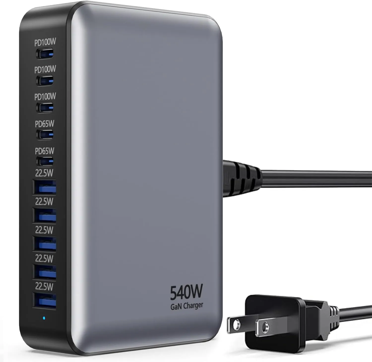 USB C Fast Charger Block, USB Charging Station 540W, PD 100W Laptop Charger, GaN Charging Block, 10 Port Multi Port Charer Hub Compatible with Laptop,MacBook,iPad,iPhone,Samsung Galaxy,Dell
