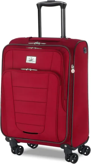 Verdi Travel Carry On Luggage with Spinner Wheels Softshell Lightweight Expandable 20 Inch Suitcase with USB Charging Port and 8-wheel Spinners Carryon Bag