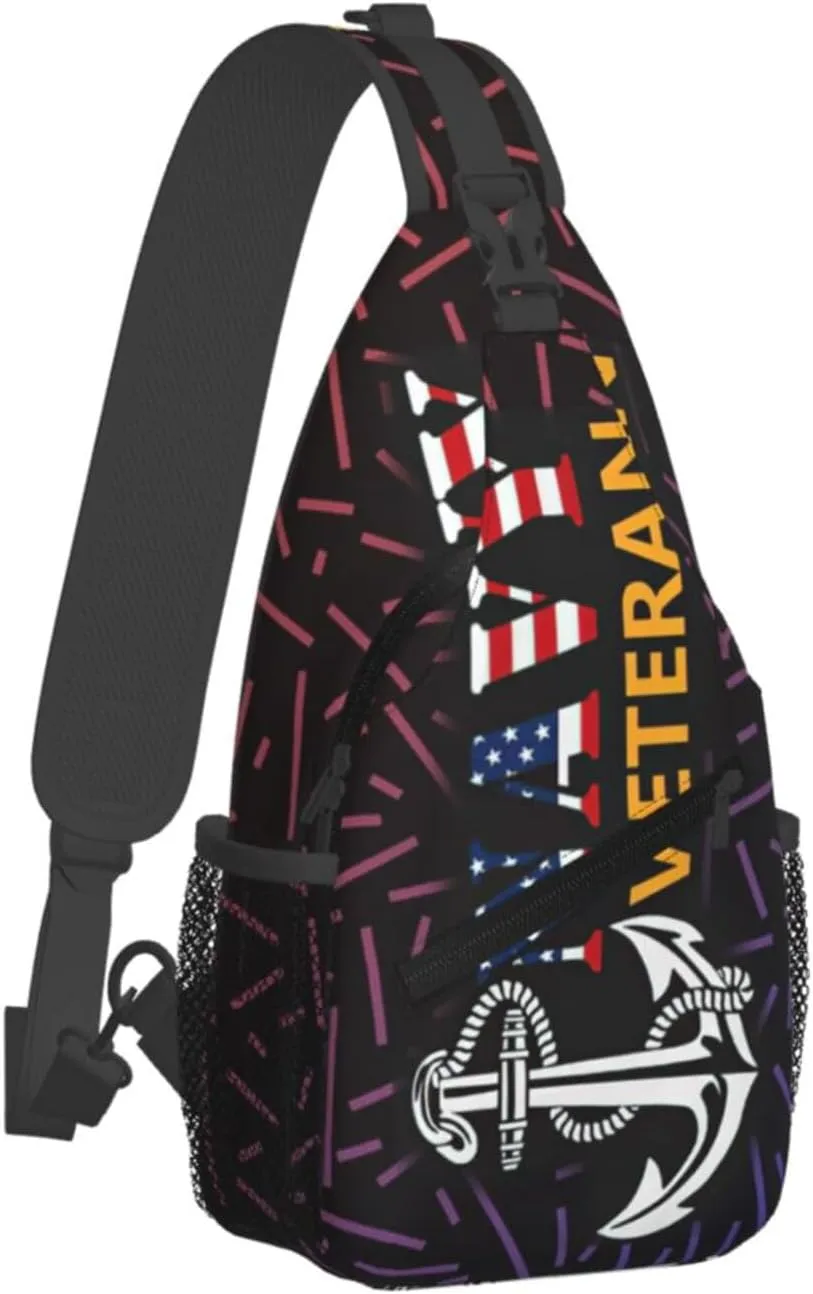 Veteran Premium Small Crossbody Backpack Sling Bag For Men Women Mini One Shoulder Chest Bags Gym Sport Travel Hiking Daypack