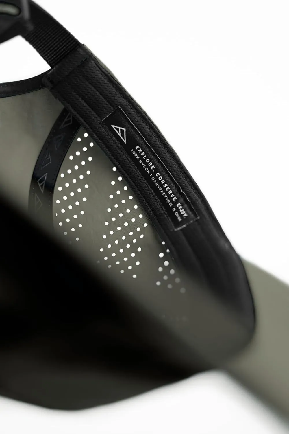 Vista Hat, Lightweight Nylon 5 Panel Cap with Snap Closure and Laser-Cut Ventilation