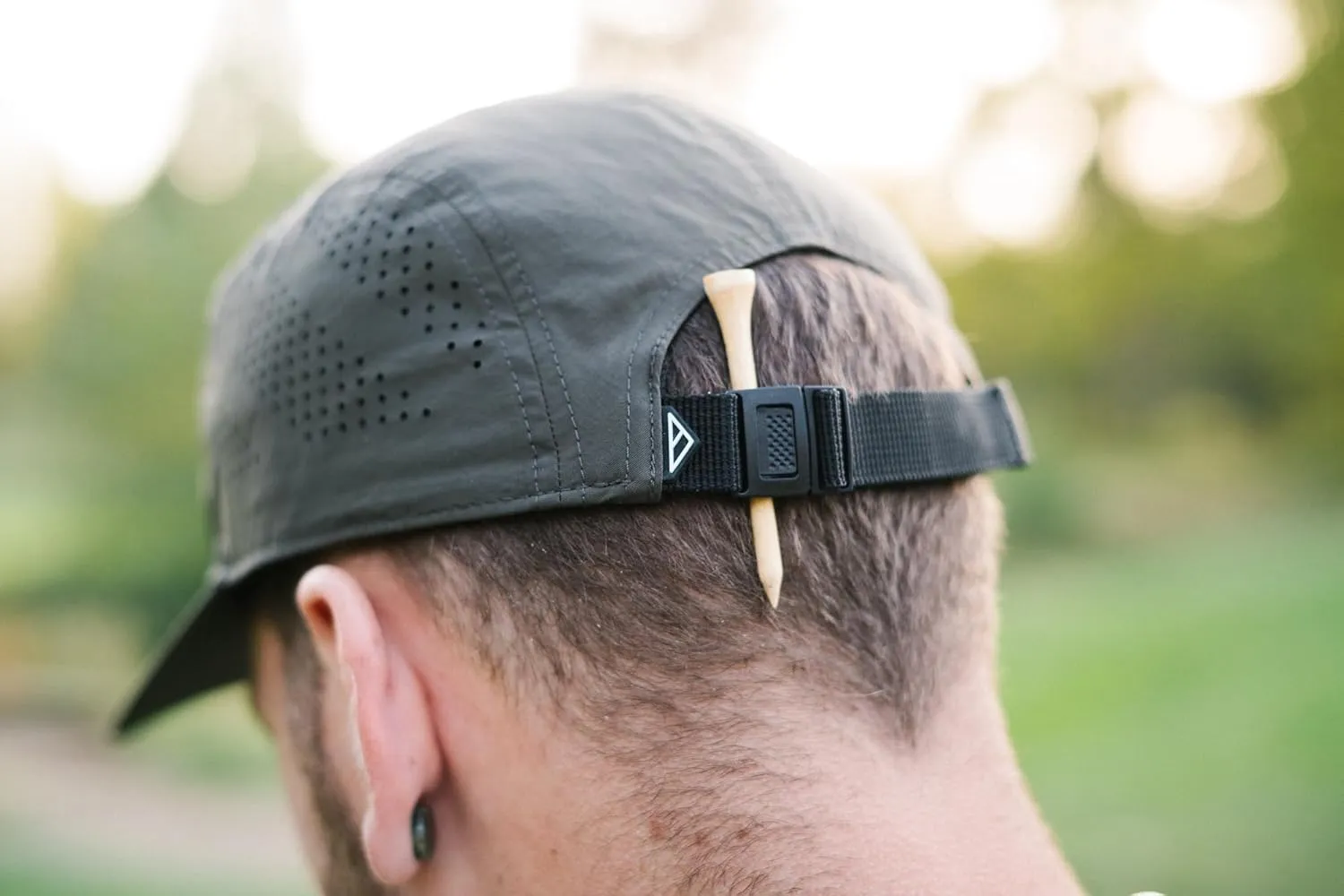 Vista Hat, Lightweight Nylon 5 Panel Cap with Snap Closure and Laser-Cut Ventilation
