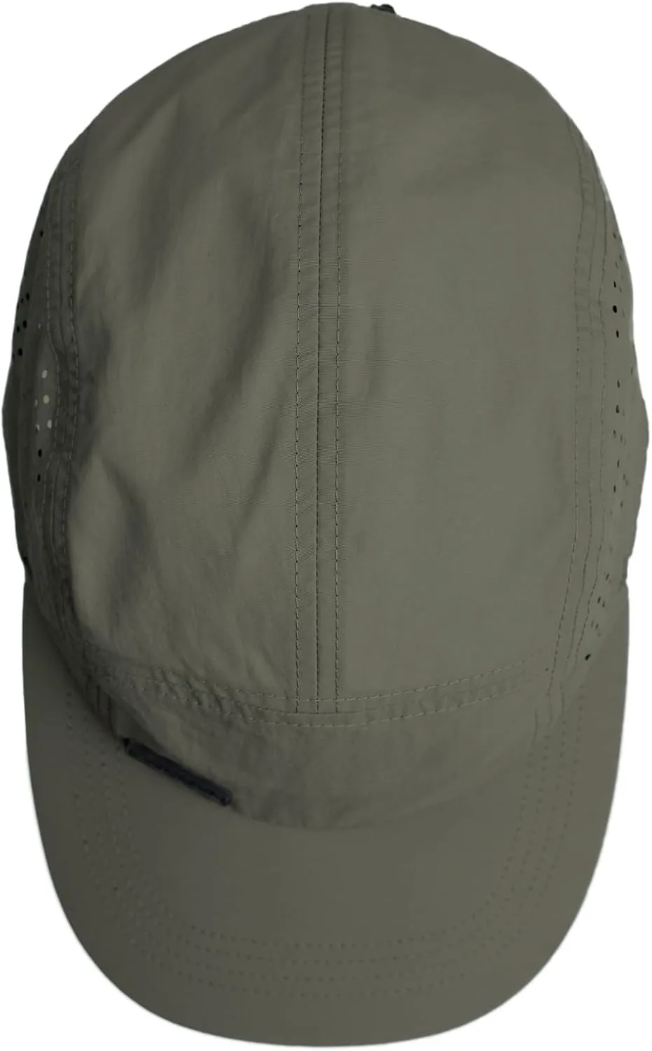 Vista Hat, Lightweight Nylon 5 Panel Cap with Snap Closure and Laser-Cut Ventilation