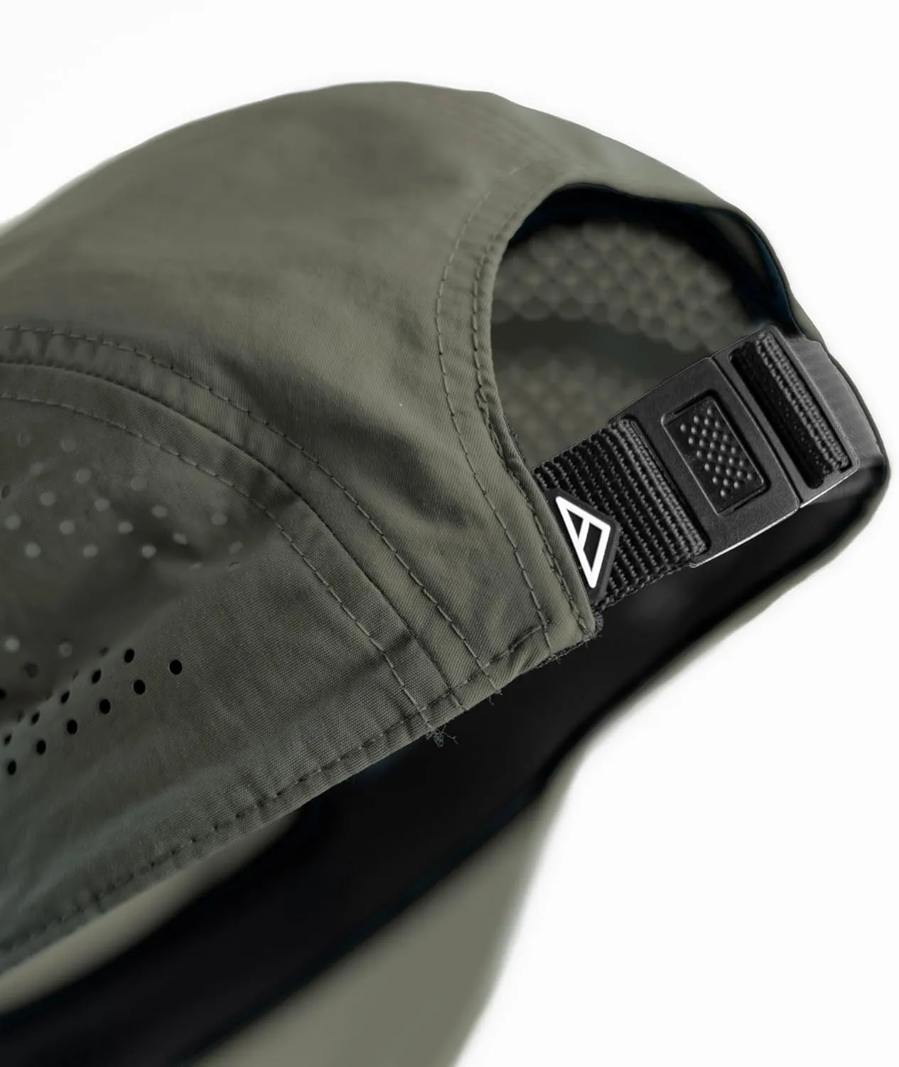 Vista Hat, Lightweight Nylon 5 Panel Cap with Snap Closure and Laser-Cut Ventilation