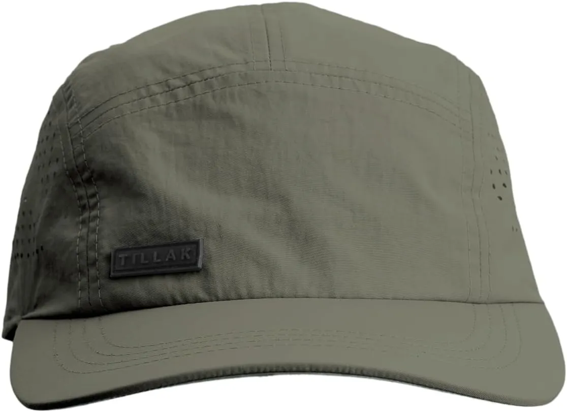 Vista Hat, Lightweight Nylon 5 Panel Cap with Snap Closure and Laser-Cut Ventilation