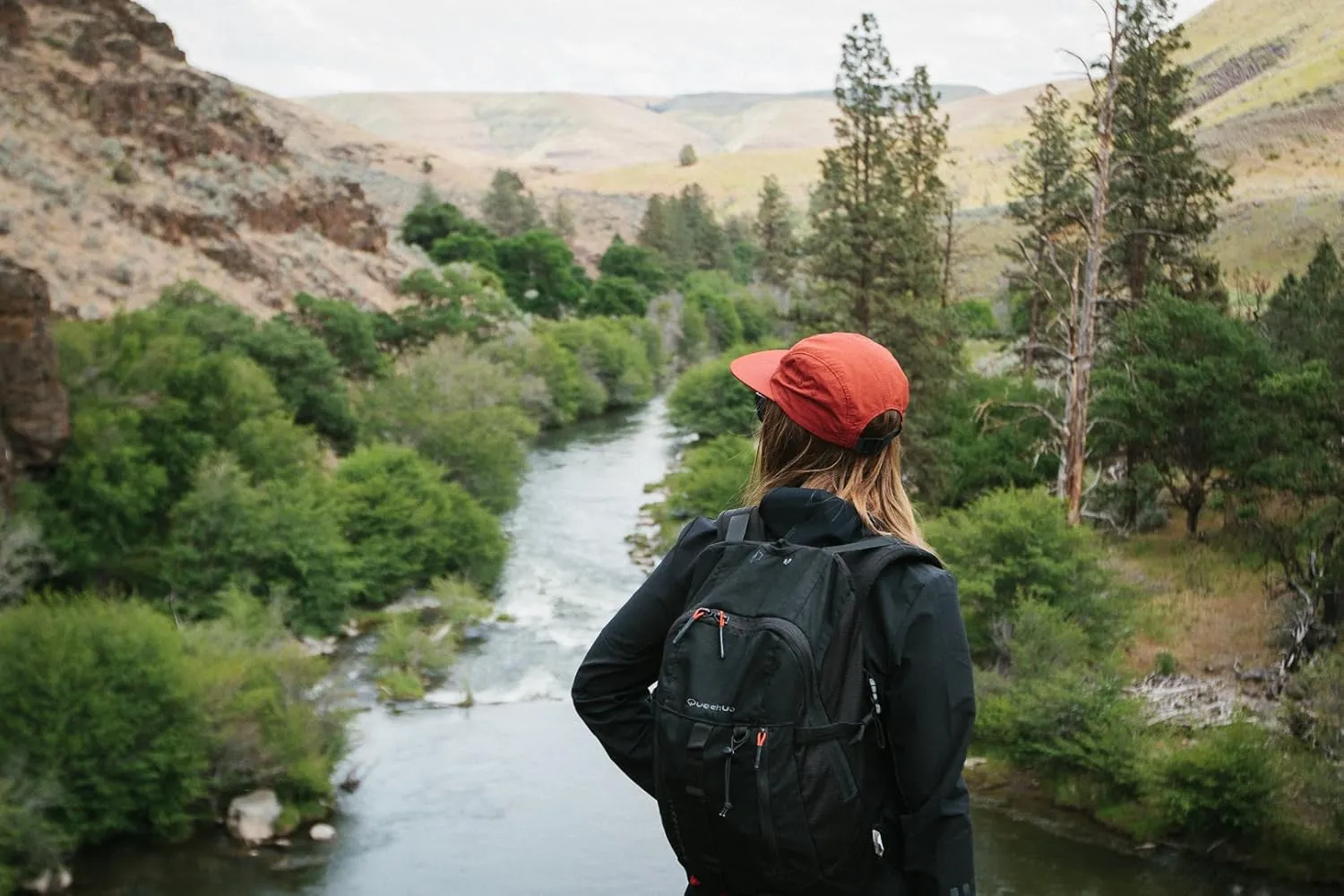 Wallowa Camp Hat, Lightweight Nylon 5 Panel Cap with Snap Closure