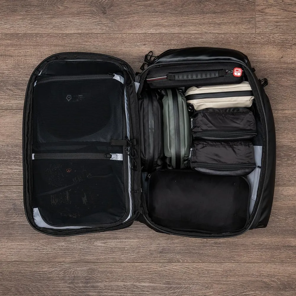 WANDRD TRANSIT Travel Backpack 35L - Photography Backpack with Laptop Compartment - Personal Item Travel Bag - Large Backpack for Women and Men (Black)