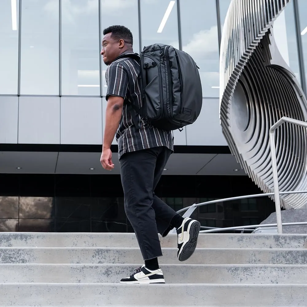 WANDRD TRANSIT Travel Backpack 35L - Photography Backpack with Laptop Compartment - Personal Item Travel Bag - Large Backpack for Women and Men (Black)