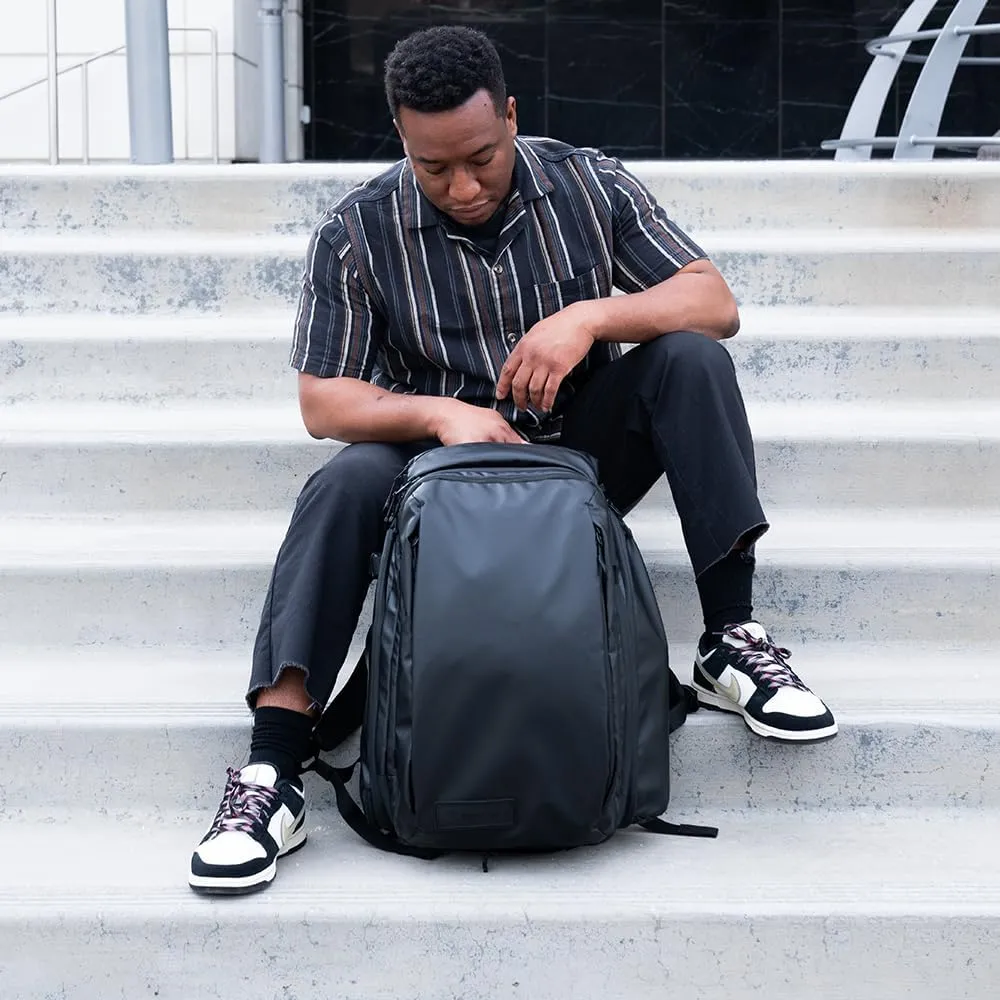 WANDRD TRANSIT Travel Backpack 35L - Photography Backpack with Laptop Compartment - Personal Item Travel Bag - Large Backpack for Women and Men (Black)