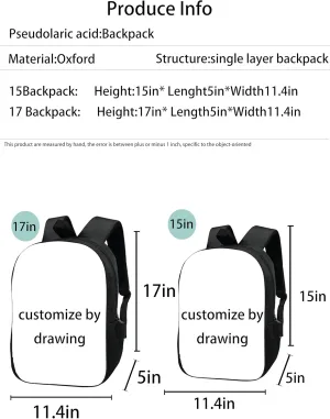 Water and Fire in Soccer Pattern Printed Backpack, Cool Soccer Printed Backpack, Multi Purpose Backpacks (#4, 17in)