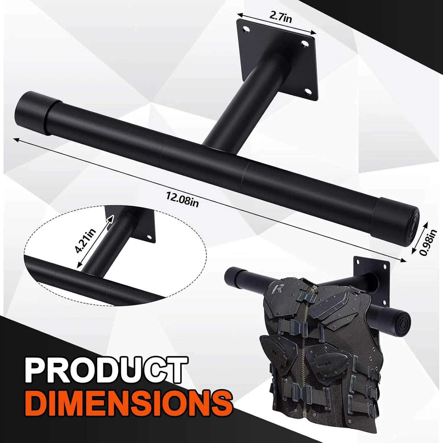 Weight Vest Hanger Wall Mount Plate Carrier Hanger for Police Heavy Duty Tactical Vest Holder for Weight Vests, Tactical Gear, Backpacks Home Gym Accessories