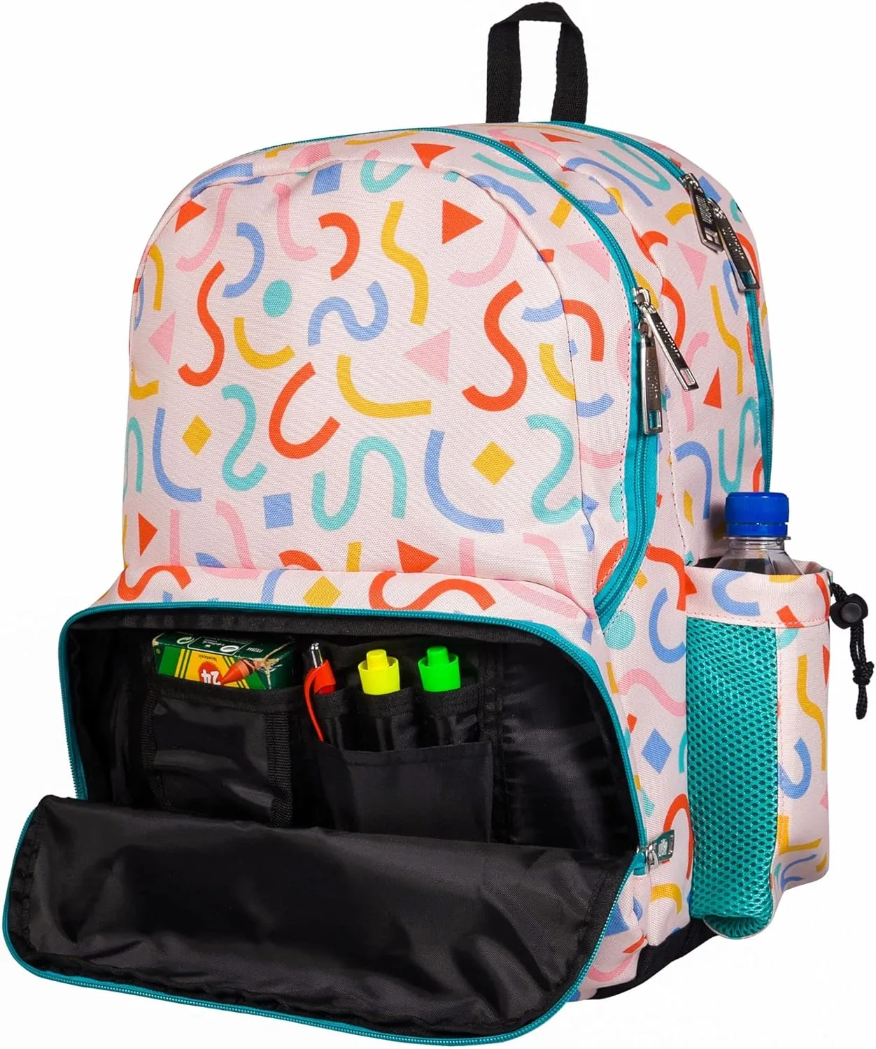 Wildkin 17-inch Kids Backpack – Durable, Lightweight School Bag for Boys & Girls - Confetti Peach