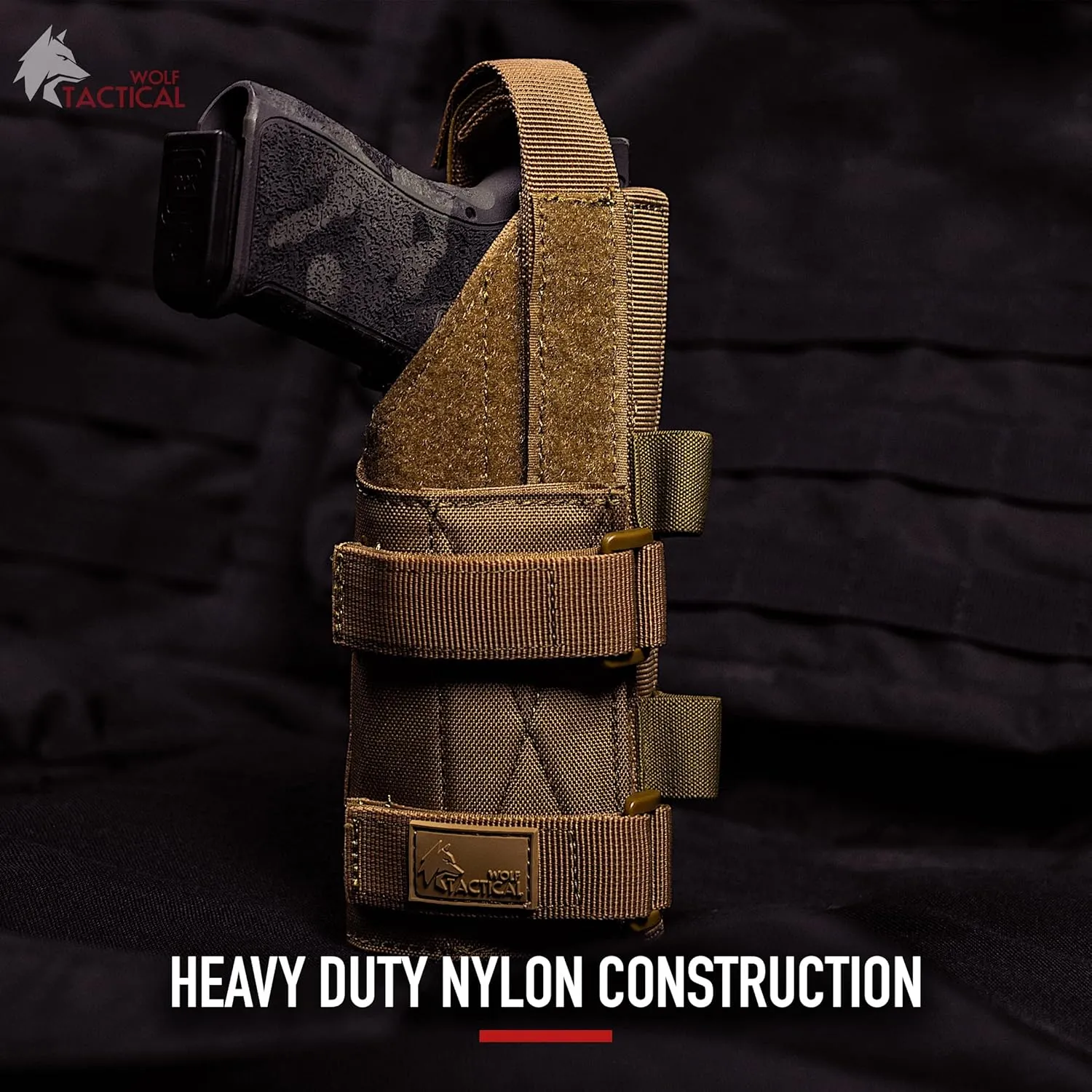 WOLF TACTICAL Molle Holster Universal Holster Molle Pistol Holster Airsoft Pistol Holster Nylon Tactical Holsters for Pistols