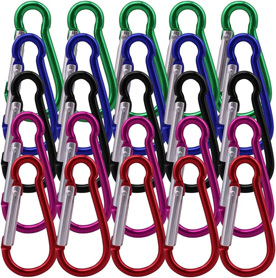 ZIJIA 30 Pcs Gourd Shape Aluminum Carabiner Clip Snap Hook for Toys Stationery Handbags Jewelry Crafts Electronic Clothing