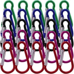 ZIJIA 30 Pcs Gourd Shape Aluminum Carabiner Clip Snap Hook for Toys Stationery Handbags Jewelry Crafts Electronic Clothing