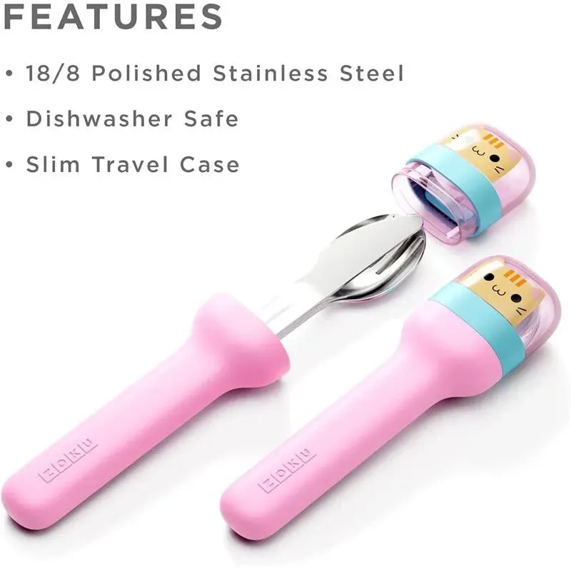 ZOKU - Kids Pocket Utensil Set, Kitty