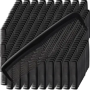 Zopeal 300 Pieces Hair Combs Bulk Plastic Pocket Comb 5 Inch Reusable Fine Dressing for Women Men Travel, Hotel, Homeless, Nursing Home, Charity, Homeless(Black)