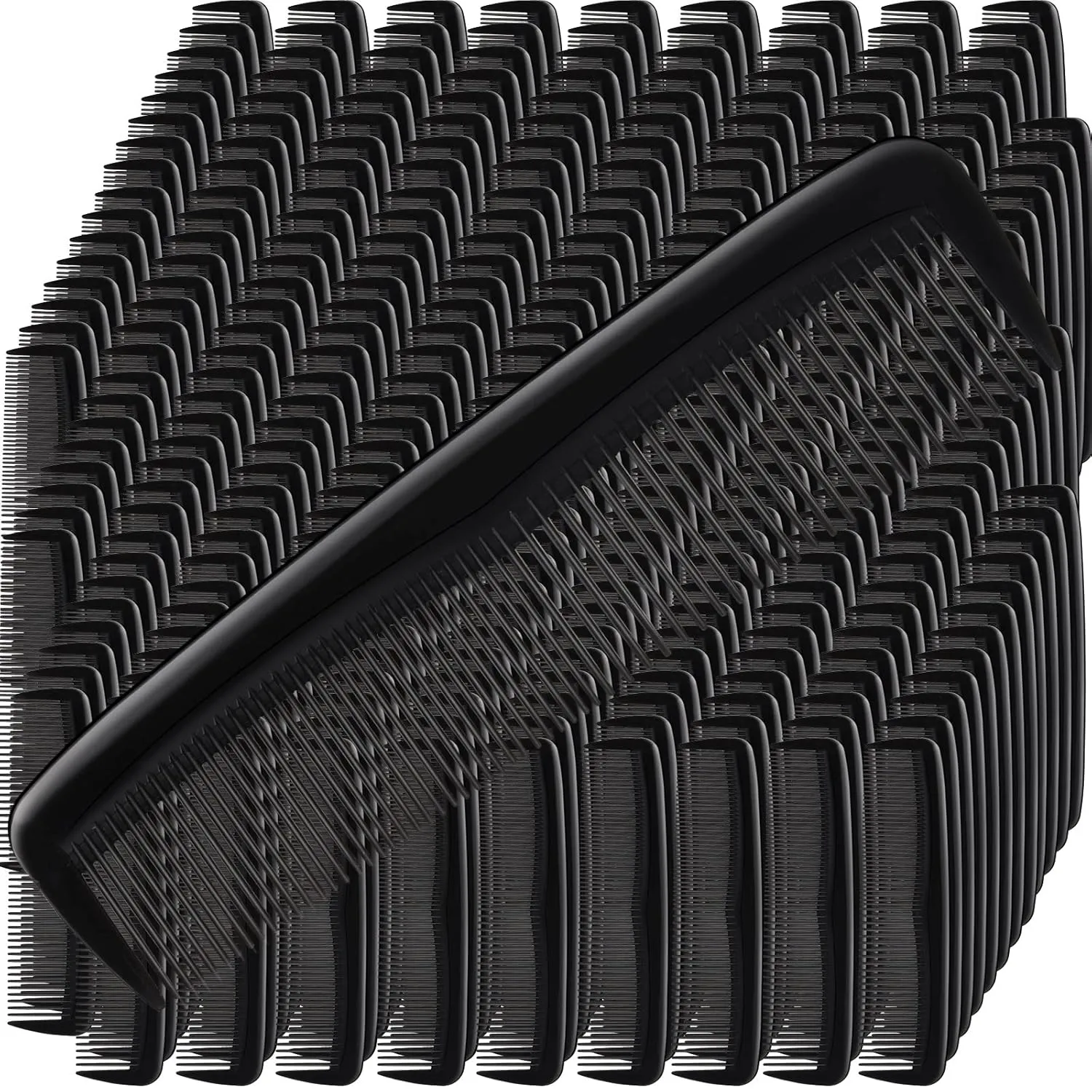 Zopeal 300 Pieces Hair Combs Bulk Plastic Pocket Comb 5 Inch Reusable Fine Dressing for Women Men Travel, Hotel, Homeless, Nursing Home, Charity, Homeless(Black)
